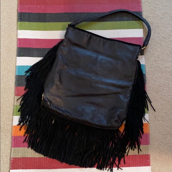 TORY BURCH fringe purse. - Picture 1 of 16